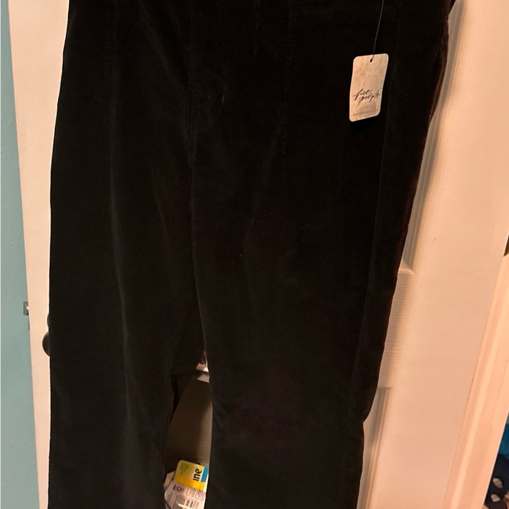 Free People Black Corduroy Boot Cut Pants